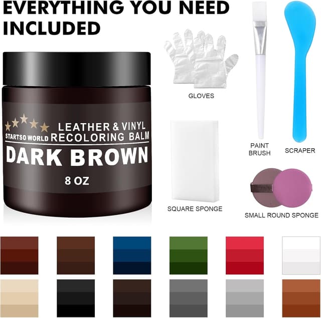 Thumbnail 6 de STARTSO WORLD Leather Recoloring Balm 200ml for camel leather repair and colour restoration