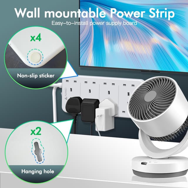 Thumbnail 5 de AUNNO 8‑Way Extension Lead with USB