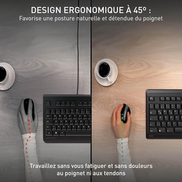 Detalle 2 de Cherry MW 4500 Left, souris ergonomique 2,4 GHz