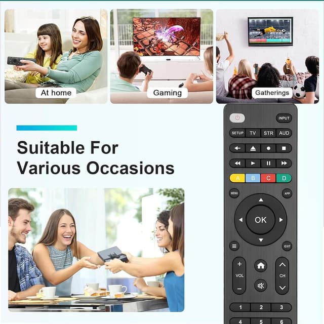 Detalle de Universalfernbedienung für TV-Geräte von Samsung, LG, Sony, Hisense, TCL & Co.