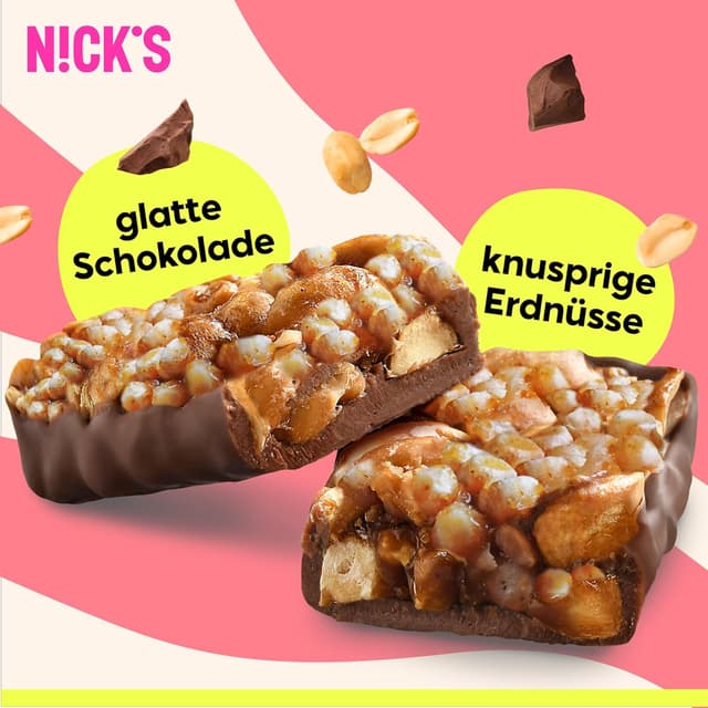 Thumbnail 4 de NICKS Nut Bar Peanut Crisp 160 kcal