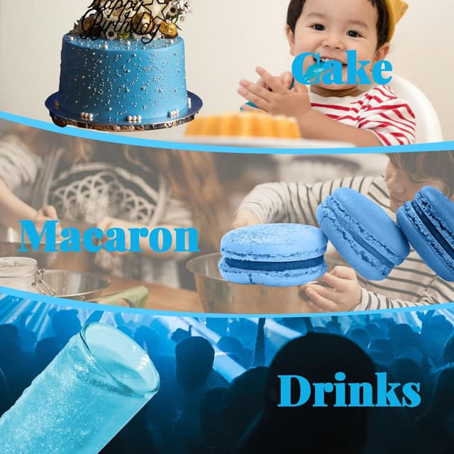 Thumbnail 6 de Paillette Alimentaire Bleu 15 g – paillettes comestibles pour gâteaux, macarons, boissons (100% comestibles, vegan)