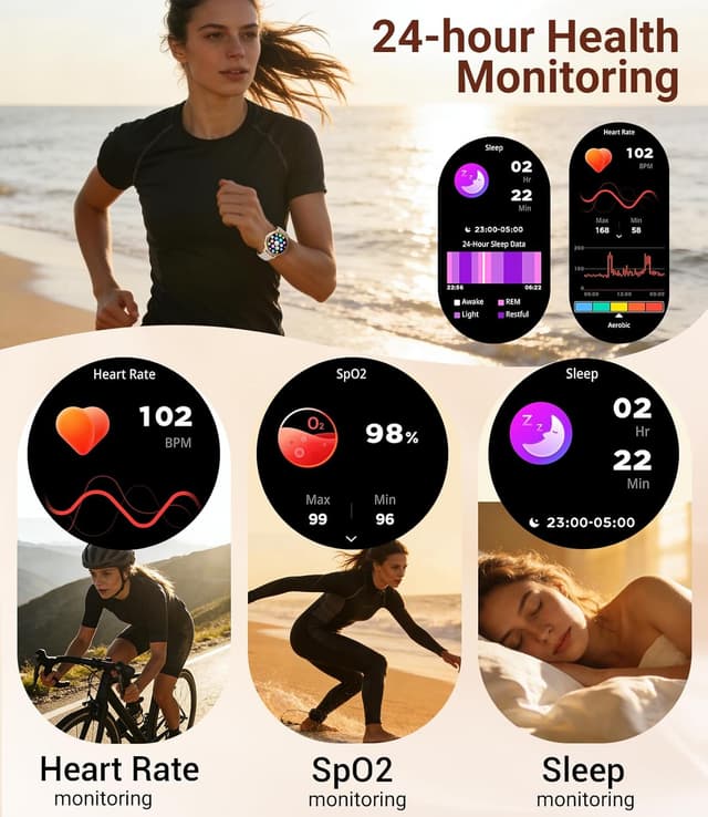 Detalle 1 de SUNKTA Smartwatch for Women 1.26-inch