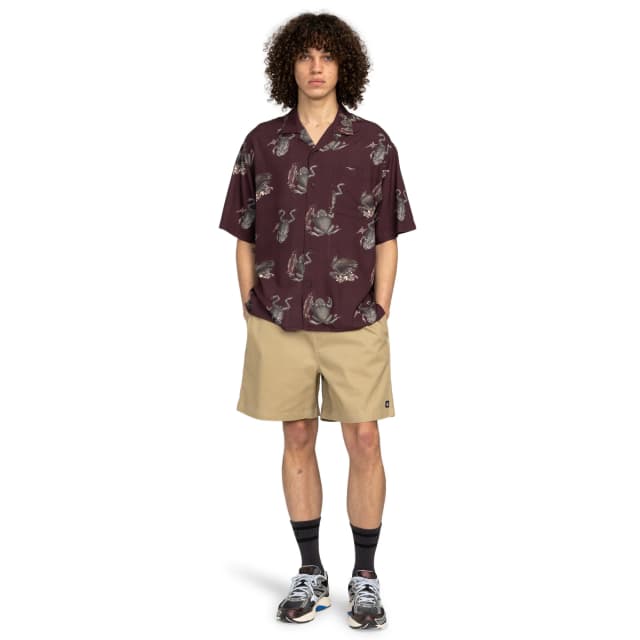 Detalle de Element Camisa de hombre Resort de manga corta en viscosa (colección Mainline)