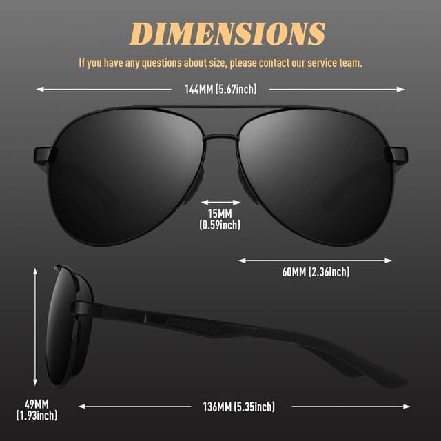 Thumbnail 4 de CGID GA61 gafas de sol piloto Al-Mg UV400