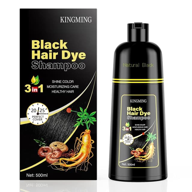 Detalle de Schwarz Haarfärbeshampoo 3 in 1 Graues Haar 500 ml