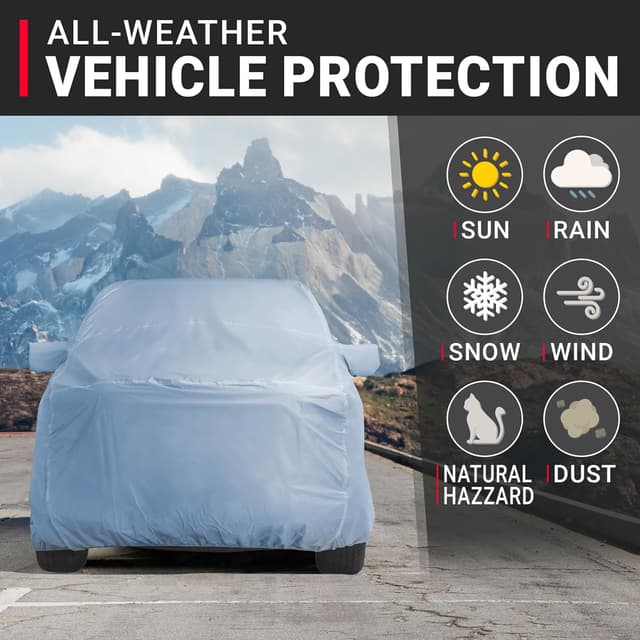 Detalle de iCarCover 30-Layer Premium Truck Car Cover (Waterproof) for F-150 250, Silverado, Ram, Tundra, Sierra, Titan - Size T70