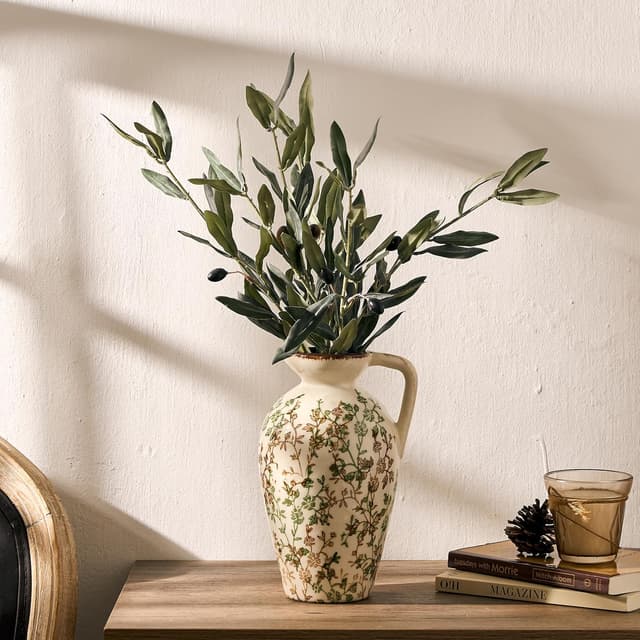 Thumbnail 5 de Green and Beige Antique Vase 8.9 Inch