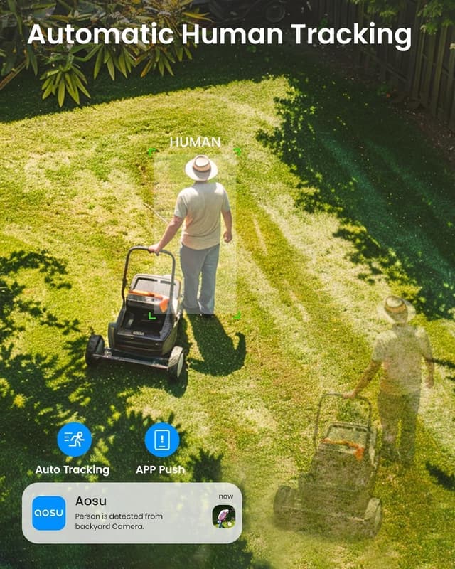 Detalle 2 de aosu C9L 2K Solar Security Camera