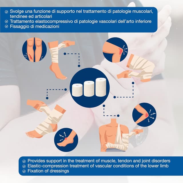 Detalle 2 de BSN Tensoplast Bandage élastique 4,5 m x 7,5 cm Jaune