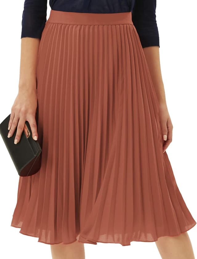 Thumbnail 6 de Grace Karin Women Pleated Chiffon Midi Skirt ⌛📏