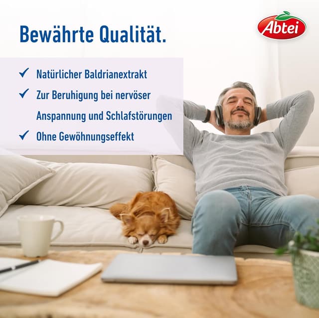 Detalle 2 de Abtei Baldrian Forte Baldriantabletten zur Beruhigung bei Schlaf- und Einschlafstörungen (30 Dragees)
