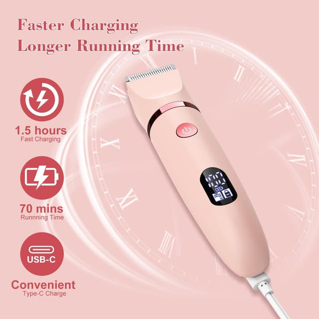 Detalle 2 de Scttomon Electric Lady Shaver (3-in-1) for Women – Wet & Dry Bikini Trimmer, Facial & Body Hair Remover