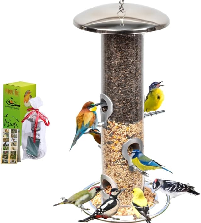 Detalle de HEAVY DUTY stainless steel bird feeder 35cm 🐦