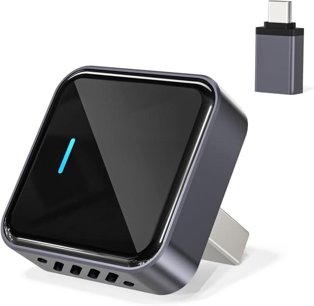 Detalle de Gatatol Adattatore CarPlay Wireless per iPhone: da CarPlay cablato a wireless, mini USB-A/USB-C