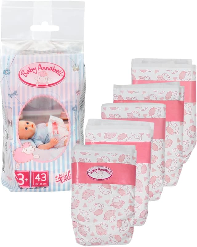 Detalle de Baby Annabell nappies pack of 5