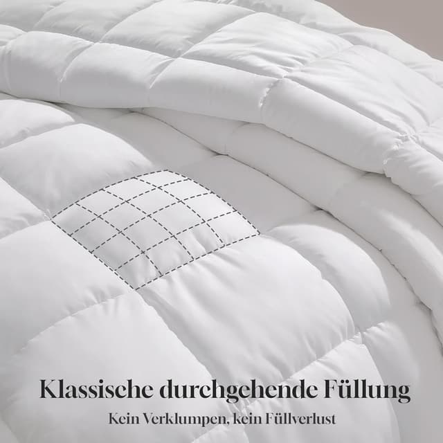 Detalle de VIVA FINO Couette 4 saisons 200x200 cm 300 GSM en microfibre respirante, hypoallergénique