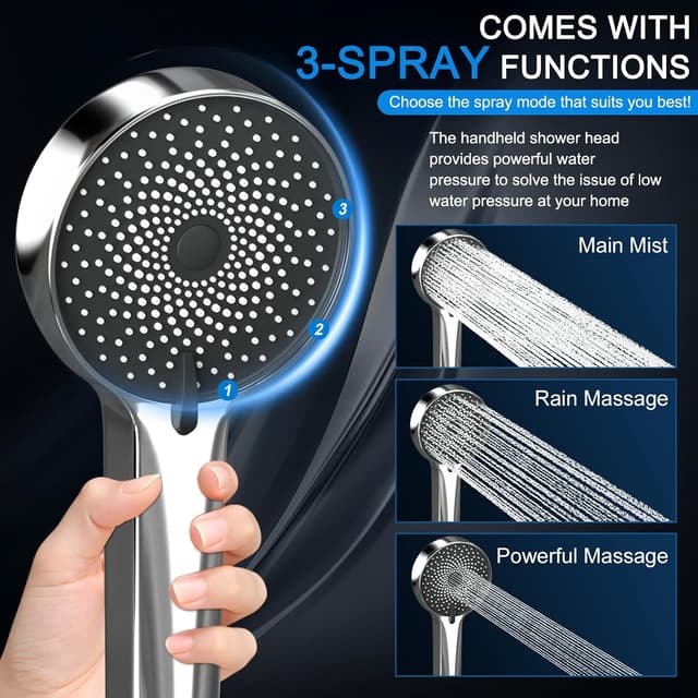 Detalle 2 de 10 Inch Rain Shower Head Combo