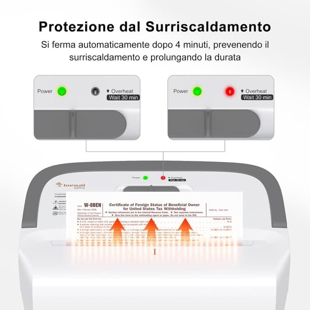 Detalle de Bonsaii C277-C, tritacarte con sicurezza P-4