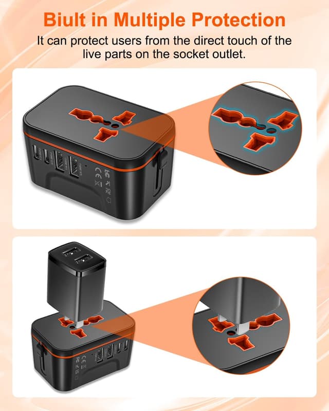 Detalle 2 de Universal Travel Adapter with 2 USB‑C 1920W