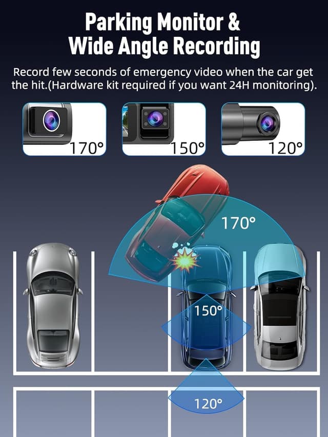 Thumbnail 5 de 3 Channel 5G WiFi Dash Cam 64GB