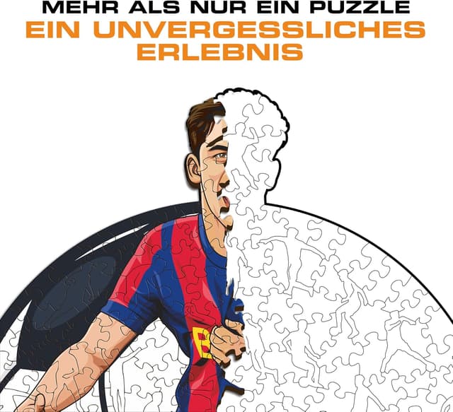 Detalle de Iconic Puzzles Barcelona „GAVI“ Holzpuzzle, offiziell lizenziert, 270 Teile (Größe M)