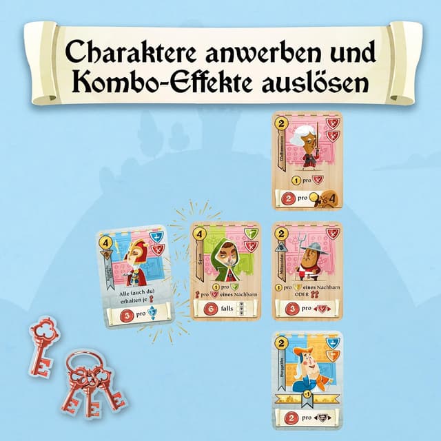 Detalle de Kosmos 685393 Castle Combo (deutsche Ausgabe) – Taktisches Kartenspiel für 2–5 Personen ab 10 Jahren