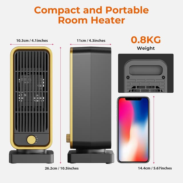 Thumbnail 6 de Fitabok Electric Heater 900W portable heater