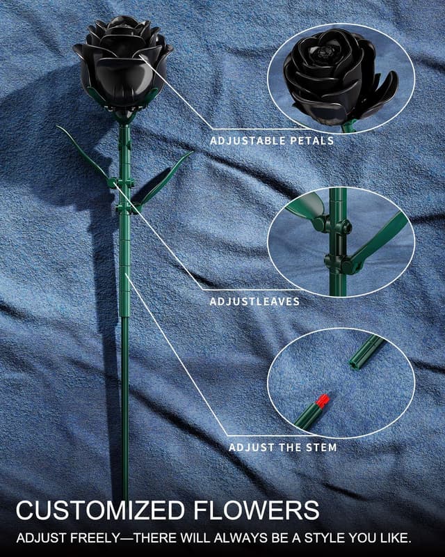 Thumbnail 5 de TYCOLE Kit de roses noires 12 pièces 🌹