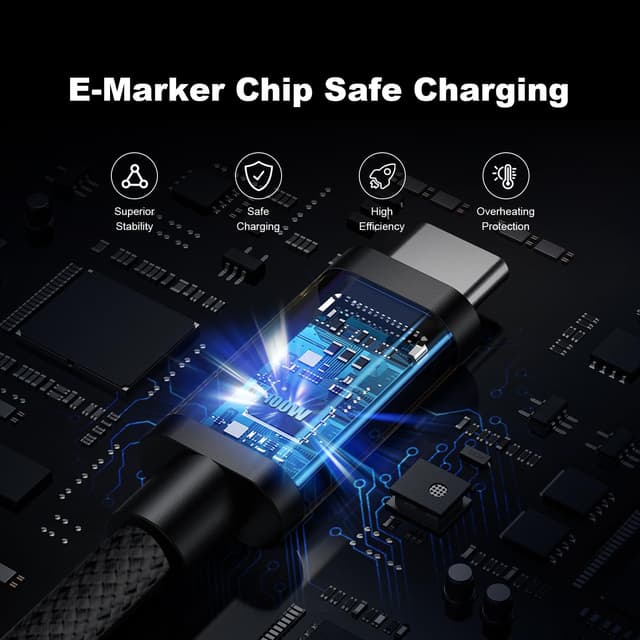 Detalle de Bamkey USB C to USB C 60W cable 2m 2 pack