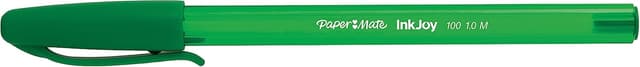 Detalle de Paper Mate Inkjoy 100ST penna a sfera verde con cappuccio, punta media 1,0 mm (confezione da 50)