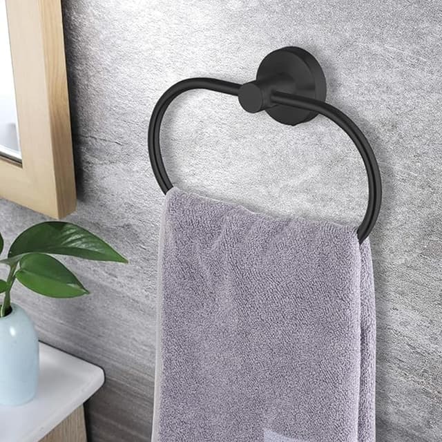 Thumbnail 3 de 7-Piece Black Bathroom Accessories Set 16 Inch