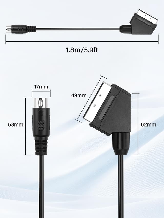 Thumbnail 6 de 8 Pin DIN to SCART adapter cable, 1m