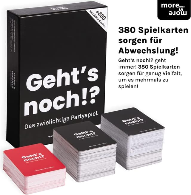Thumbnail 1 de more is more Geht's noch!? Partyspiel 380 Karten 🎲