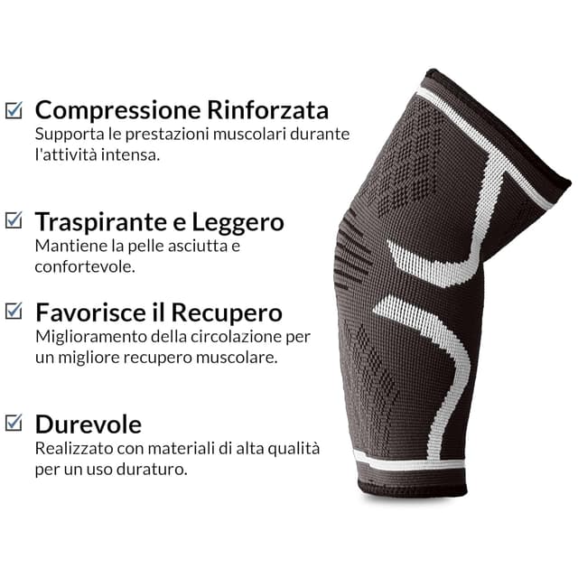 Detalle de 360 RELIEF tutore epicondilite per gomito con compressione 360° (destra o sinistra) – 1 gomitiere