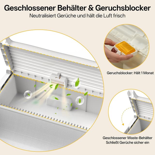 Detalle 2 de UBPET C31 lettiera autopulente open-top con controllo app e sistema a doppio rastrello