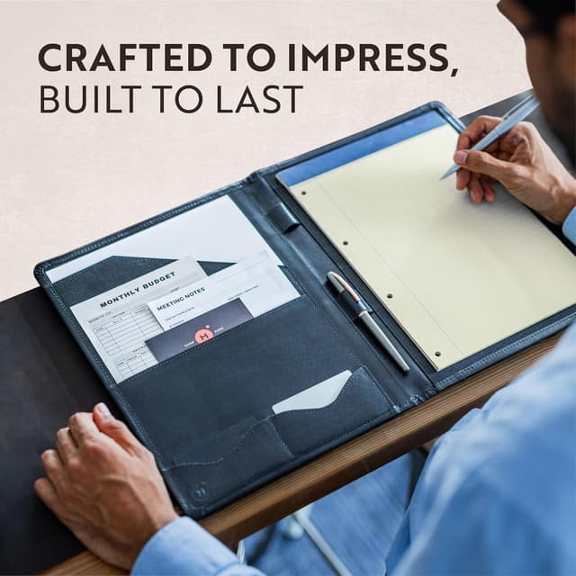 Detalle 2 de Cover in similpelle Resume cartella porta documenti Dark Brown