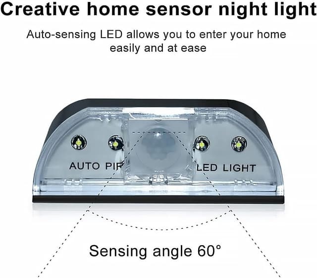 Detalle 2 de shsyue Door Keyhole Light Infrared motion sensor 4 LED 🔦