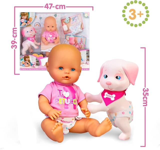 Detalle 2 de Nenuco & Petuco: Muñeco y Cachorro para Cuidar