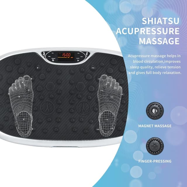 Detalle de EILISON FITABS 3D Vibration Plate Exercise Machine with Seat (Acupressure/3D Vibration Platform)