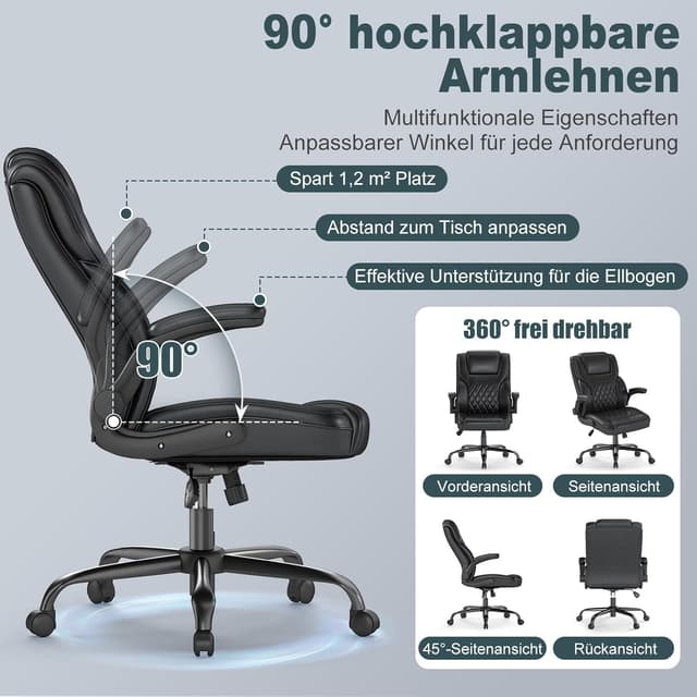 Thumbnail 2 de AnyGod Silla ergonómica de cuero 136 kg