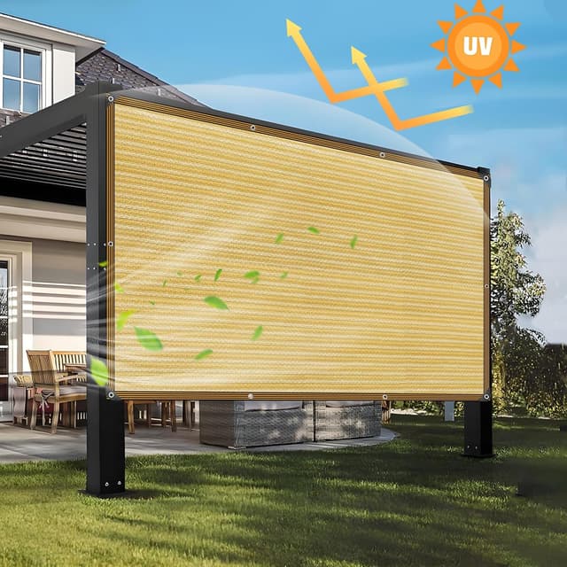 Detalle de Toldo rectangular Verano 🌞 Red de sombra para jardín y terraza