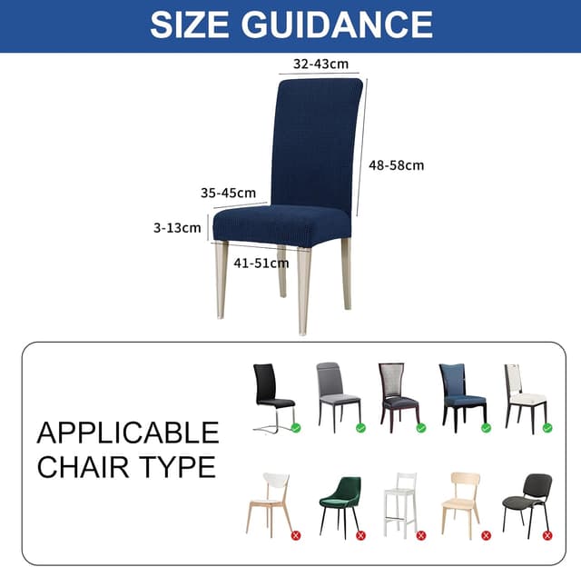 Detalle 2 de Ystyle housse de chaise extensible 4 pièces