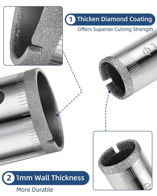 Thumbnail 1 de Diamond Drill Bit Set 15-Piece tile hole saw kit ๐