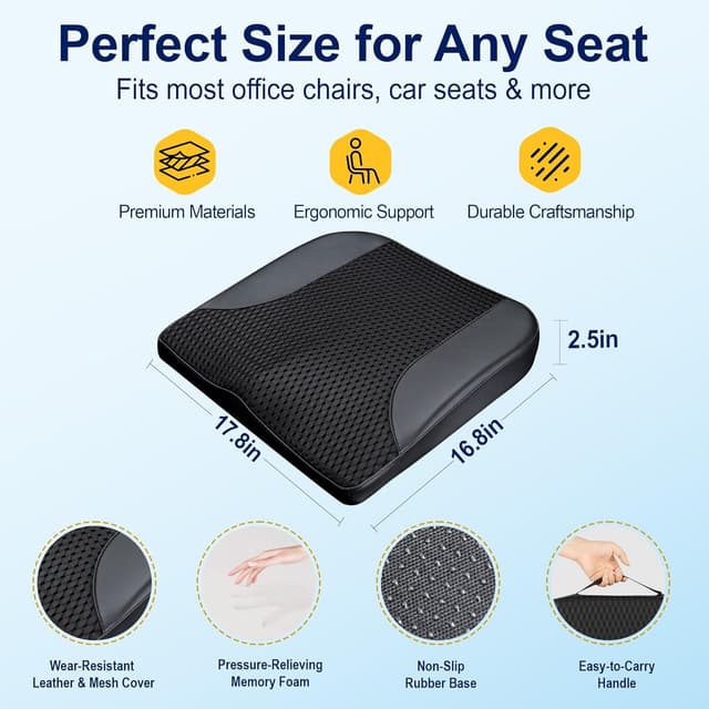 Thumbnail 5 de kingphenix Car Seat Cushion memory foam pad for driving comfort