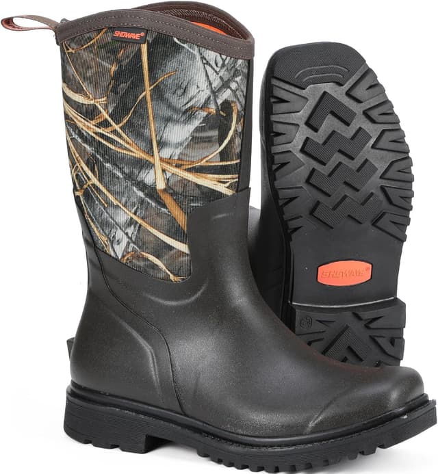 Thumbnail 2 de Showave Square Toe Rubber Boots for Men Waterproof Gardening Boots