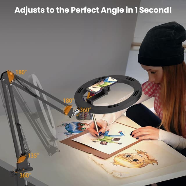 Thumbnail 1 de Luxsure 10" Ring Light Overhead Phone Mount for Recording 🎥