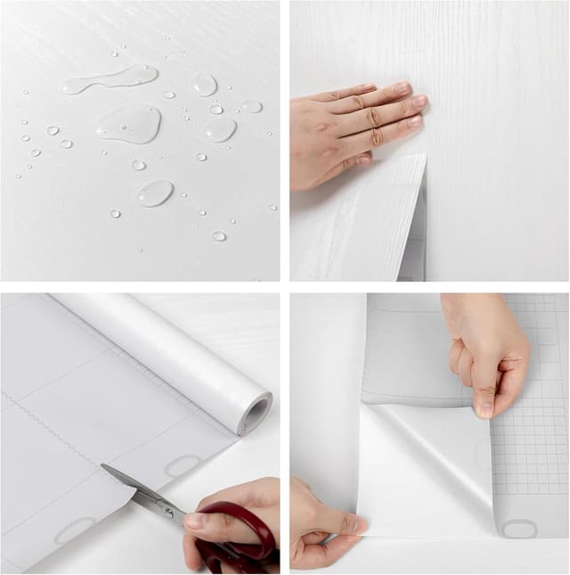 Thumbnail 1 de Hode 30×200 cm Papier adhésif bois blanc 🧻