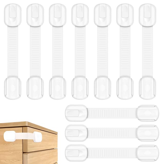 Detalle de Septeamay Kindersicherung 10er-Set für Schränke