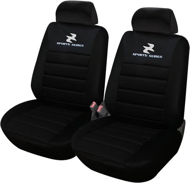 Detalle de WOLTU Car Van Seat Covers Front Pair (Red/Black) – Universal front seat protectors